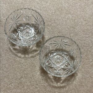 Vintage Anchor Hocking Star of David Glass Bowls Set